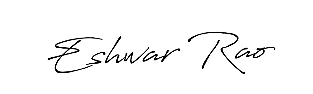Make a beautiful signature design for name Eshwar Rao. With this signature (Antro_Vectra_Bolder) style, you can create a handwritten signature for free. Eshwar Rao signature style 7 images and pictures png