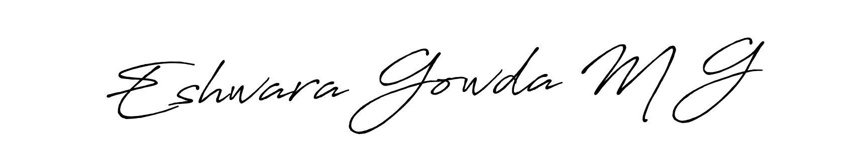 See photos of Eshwara Gowda M G official signature by Spectra . Check more albums & portfolios. Read reviews & check more about Antro_Vectra_Bolder font. Eshwara Gowda M G signature style 7 images and pictures png