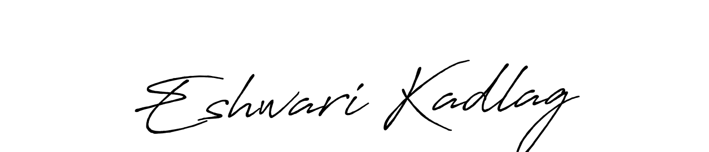 Use a signature maker to create a handwritten signature online. With this signature software, you can design (Antro_Vectra_Bolder) your own signature for name Eshwari Kadlag. Eshwari Kadlag signature style 7 images and pictures png