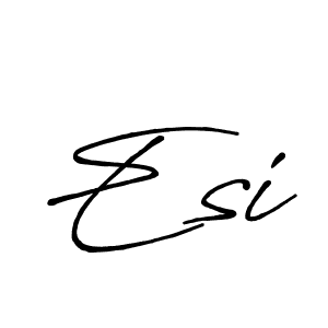 You should practise on your own different ways (Antro_Vectra_Bolder) to write your name (Esi) in signature. don't let someone else do it for you. Esi signature style 7 images and pictures png