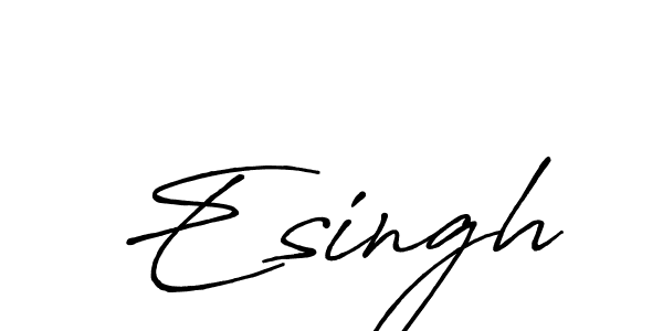 if you are searching for the best signature style for your name Esingh. so please give up your signature search. here we have designed multiple signature styles  using Antro_Vectra_Bolder. Esingh signature style 7 images and pictures png