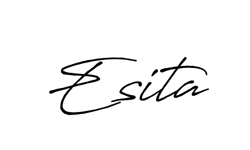 This is the best signature style for the Esita name. Also you like these signature font (Antro_Vectra_Bolder). Mix name signature. Esita signature style 7 images and pictures png
