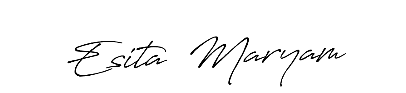 This is the best signature style for the Esita  Maryam name. Also you like these signature font (Antro_Vectra_Bolder). Mix name signature. Esita  Maryam signature style 7 images and pictures png