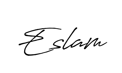 Eslam stylish signature style. Best Handwritten Sign (Antro_Vectra_Bolder) for my name. Handwritten Signature Collection Ideas for my name Eslam. Eslam signature style 7 images and pictures png