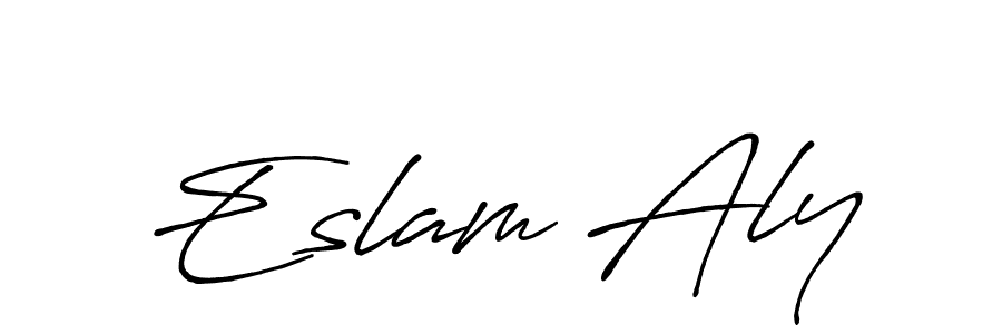 Also we have Eslam Aly name is the best signature style. Create professional handwritten signature collection using Antro_Vectra_Bolder autograph style. Eslam Aly signature style 7 images and pictures png