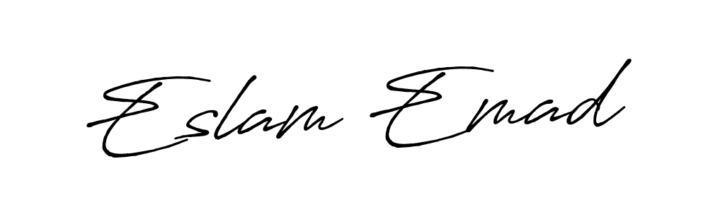 Once you've used our free online signature maker to create your best signature Antro_Vectra_Bolder style, it's time to enjoy all of the benefits that Eslam Emad name signing documents. Eslam Emad signature style 7 images and pictures png