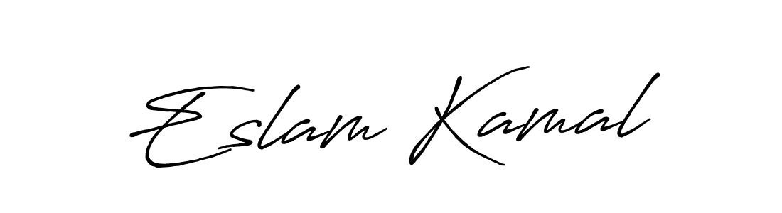 Design your own signature with our free online signature maker. With this signature software, you can create a handwritten (Antro_Vectra_Bolder) signature for name Eslam Kamal. Eslam Kamal signature style 7 images and pictures png