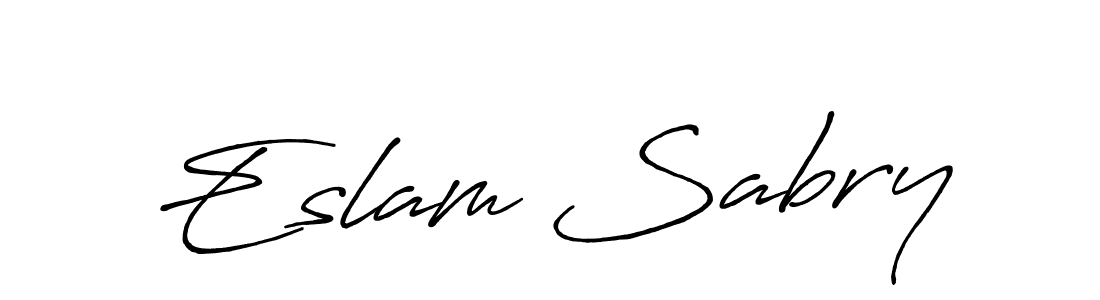 Use a signature maker to create a handwritten signature online. With this signature software, you can design (Antro_Vectra_Bolder) your own signature for name Eslam Sabry. Eslam Sabry signature style 7 images and pictures png