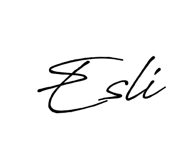 Also we have Esli name is the best signature style. Create professional handwritten signature collection using Antro_Vectra_Bolder autograph style. Esli signature style 7 images and pictures png