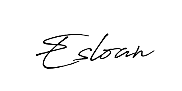 Also we have Esloan name is the best signature style. Create professional handwritten signature collection using Antro_Vectra_Bolder autograph style. Esloan signature style 7 images and pictures png