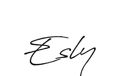 Esly  stylish signature style. Best Handwritten Sign (Antro_Vectra_Bolder) for my name. Handwritten Signature Collection Ideas for my name Esly . Esly  signature style 7 images and pictures png