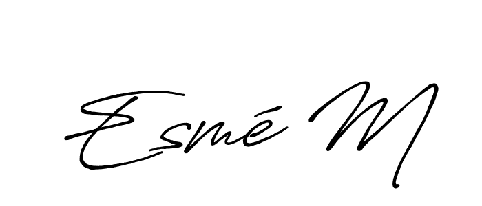 You can use this online signature creator to create a handwritten signature for the name Esmé M. This is the best online autograph maker. Esmé M signature style 7 images and pictures png