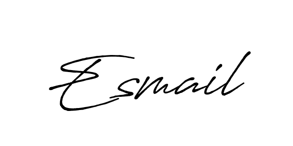 Create a beautiful signature design for name Esmail. With this signature (Antro_Vectra_Bolder) fonts, you can make a handwritten signature for free. Esmail signature style 7 images and pictures png