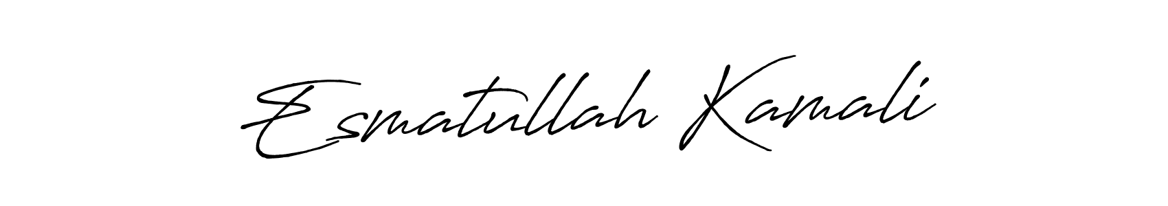 Make a beautiful signature design for name Esmatullah Kamali. With this signature (Antro_Vectra_Bolder) style, you can create a handwritten signature for free. Esmatullah Kamali signature style 7 images and pictures png