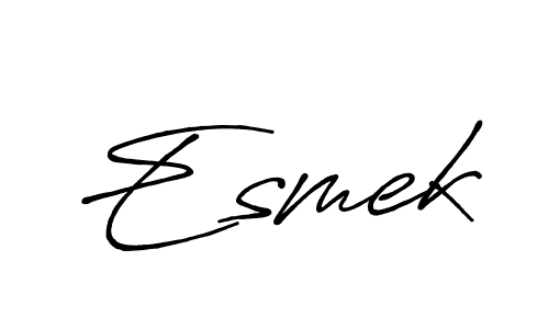 Use a signature maker to create a handwritten signature online. With this signature software, you can design (Antro_Vectra_Bolder) your own signature for name Esmek. Esmek signature style 7 images and pictures png