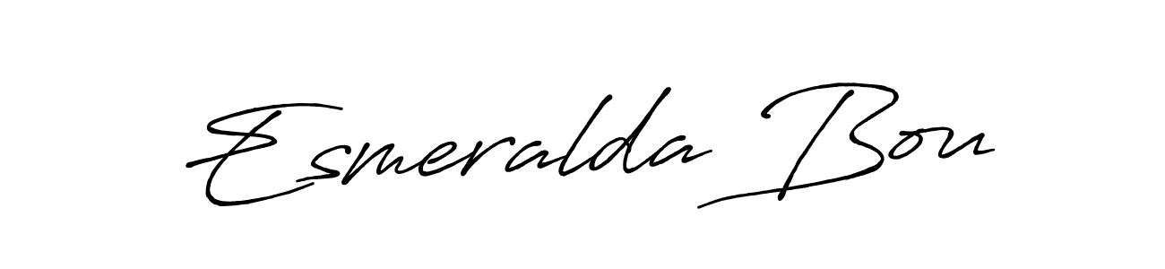 You should practise on your own different ways (Antro_Vectra_Bolder) to write your name (Esmeralda Bou) in signature. don't let someone else do it for you. Esmeralda Bou signature style 7 images and pictures png