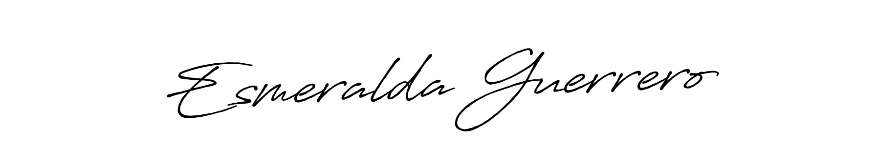 Create a beautiful signature design for name Esmeralda Guerrero. With this signature (Antro_Vectra_Bolder) fonts, you can make a handwritten signature for free. Esmeralda Guerrero signature style 7 images and pictures png