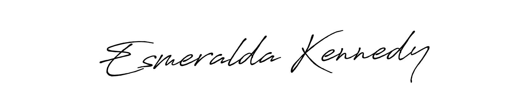 How to make Esmeralda Kennedy name signature. Use Antro_Vectra_Bolder style for creating short signs online. This is the latest handwritten sign. Esmeralda Kennedy signature style 7 images and pictures png