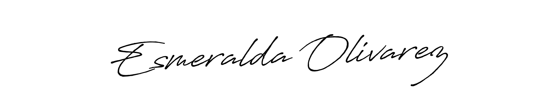 Create a beautiful signature design for name Esmeralda Olivarez. With this signature (Antro_Vectra_Bolder) fonts, you can make a handwritten signature for free. Esmeralda Olivarez signature style 7 images and pictures png