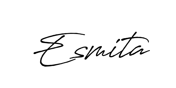 Esmita stylish signature style. Best Handwritten Sign (Antro_Vectra_Bolder) for my name. Handwritten Signature Collection Ideas for my name Esmita. Esmita signature style 7 images and pictures png