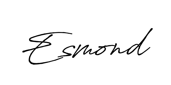 Make a beautiful signature design for name Esmond. With this signature (Antro_Vectra_Bolder) style, you can create a handwritten signature for free. Esmond signature style 7 images and pictures png