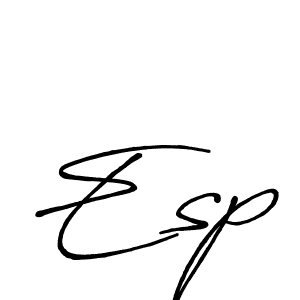 Create a beautiful signature design for name Esp. With this signature (Antro_Vectra_Bolder) fonts, you can make a handwritten signature for free. Esp signature style 7 images and pictures png