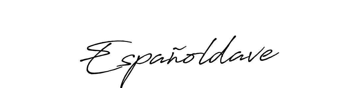 How to make Españoldave name signature. Use Antro_Vectra_Bolder style for creating short signs online. This is the latest handwritten sign. Españoldave signature style 7 images and pictures png