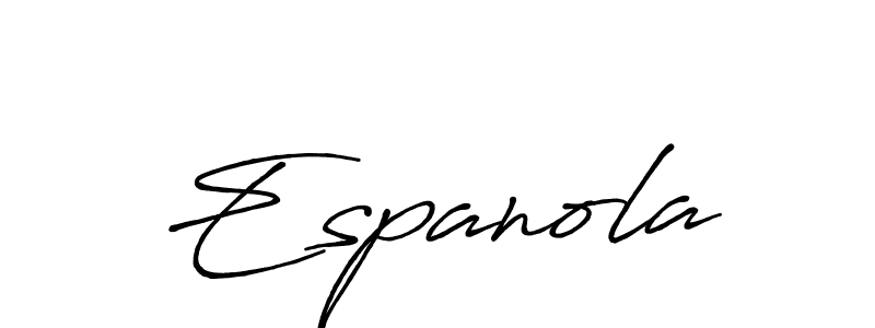 Design your own signature with our free online signature maker. With this signature software, you can create a handwritten (Antro_Vectra_Bolder) signature for name Espanola. Espanola signature style 7 images and pictures png