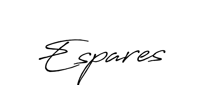 How to make Espares name signature. Use Antro_Vectra_Bolder style for creating short signs online. This is the latest handwritten sign. Espares signature style 7 images and pictures png