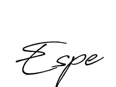 Create a beautiful signature design for name Espe. With this signature (Antro_Vectra_Bolder) fonts, you can make a handwritten signature for free. Espe signature style 7 images and pictures png