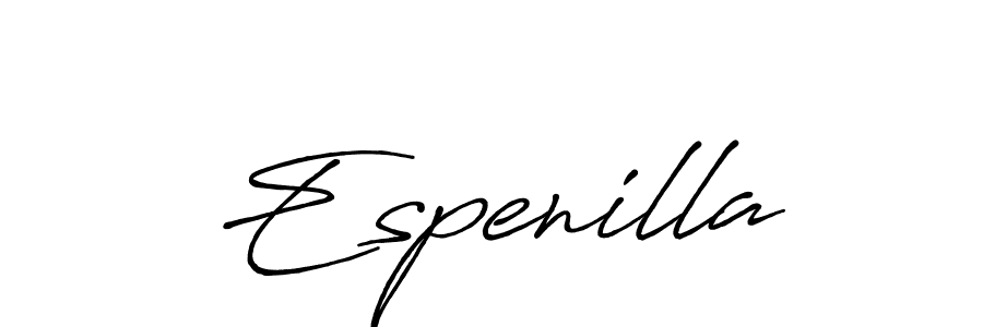 Use a signature maker to create a handwritten signature online. With this signature software, you can design (Antro_Vectra_Bolder) your own signature for name Espenilla. Espenilla signature style 7 images and pictures png