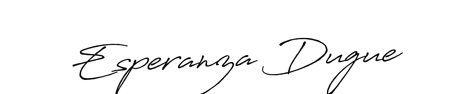 Design your own signature with our free online signature maker. With this signature software, you can create a handwritten (Antro_Vectra_Bolder) signature for name Esperanza Dugue. Esperanza Dugue signature style 7 images and pictures png