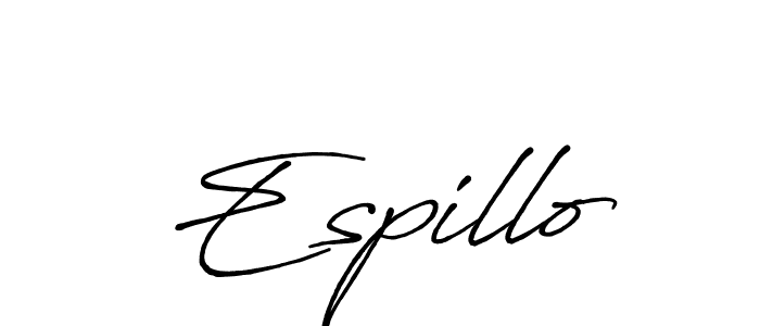 How to make Espillo signature? Antro_Vectra_Bolder is a professional autograph style. Create handwritten signature for Espillo name. Espillo signature style 7 images and pictures png
