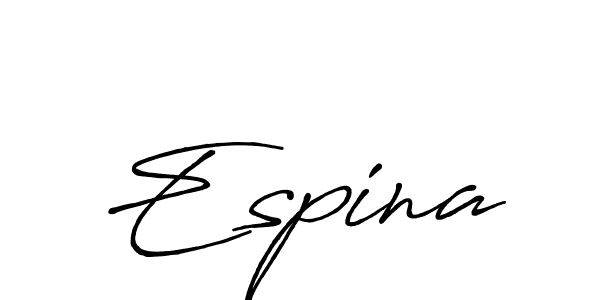 Use a signature maker to create a handwritten signature online. With this signature software, you can design (Antro_Vectra_Bolder) your own signature for name Espina. Espina signature style 7 images and pictures png