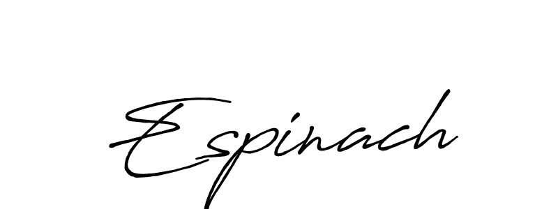 Make a beautiful signature design for name Espinach. With this signature (Antro_Vectra_Bolder) style, you can create a handwritten signature for free. Espinach signature style 7 images and pictures png