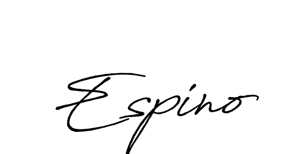Create a beautiful signature design for name Espino. With this signature (Antro_Vectra_Bolder) fonts, you can make a handwritten signature for free. Espino signature style 7 images and pictures png