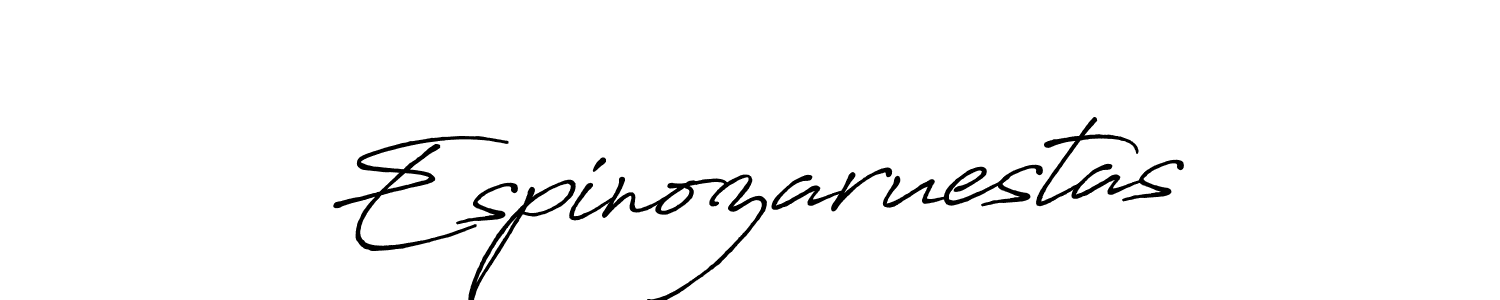 Create a beautiful signature design for name Espinozaruestas. With this signature (Antro_Vectra_Bolder) fonts, you can make a handwritten signature for free. Espinozaruestas signature style 7 images and pictures png