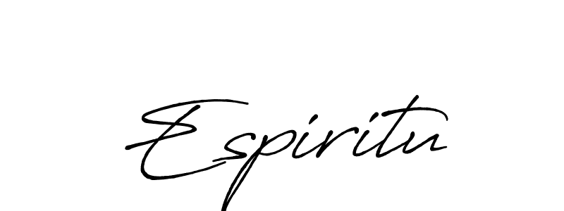 Make a beautiful signature design for name Espiritu. Use this online signature maker to create a handwritten signature for free. Espiritu signature style 7 images and pictures png