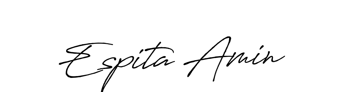 Similarly Antro_Vectra_Bolder is the best handwritten signature design. Signature creator online .You can use it as an online autograph creator for name Espita Amin. Espita Amin signature style 7 images and pictures png