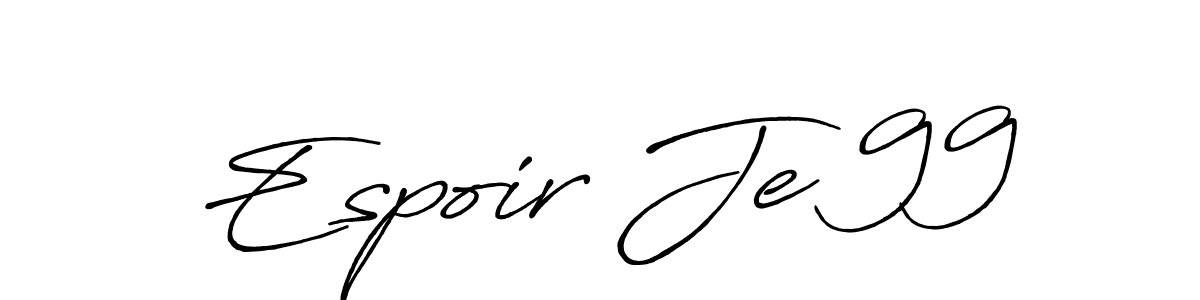 It looks lik you need a new signature style for name Espoir Je 99. Design unique handwritten (Antro_Vectra_Bolder) signature with our free signature maker in just a few clicks. Espoir Je 99 signature style 7 images and pictures png