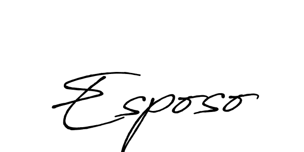 Also we have Esposo name is the best signature style. Create professional handwritten signature collection using Antro_Vectra_Bolder autograph style. Esposo signature style 7 images and pictures png