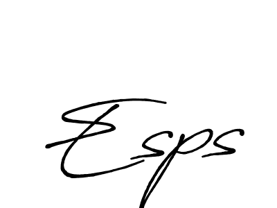 Make a beautiful signature design for name Esps. With this signature (Antro_Vectra_Bolder) style, you can create a handwritten signature for free. Esps signature style 7 images and pictures png