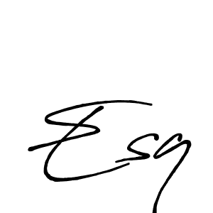 How to make Esq name signature. Use Antro_Vectra_Bolder style for creating short signs online. This is the latest handwritten sign. Esq signature style 7 images and pictures png