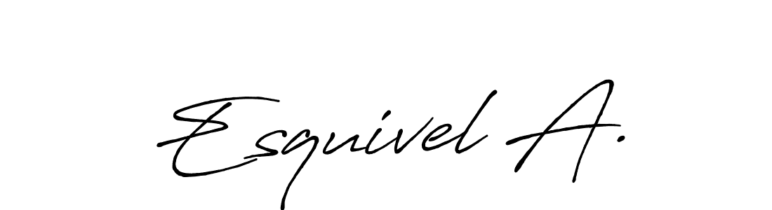 Design your own signature with our free online signature maker. With this signature software, you can create a handwritten (Antro_Vectra_Bolder) signature for name Esquivel A.. Esquivel A. signature style 7 images and pictures png