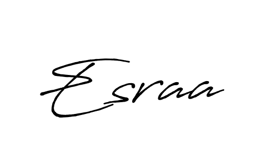 Make a beautiful signature design for name Esraa. With this signature (Antro_Vectra_Bolder) style, you can create a handwritten signature for free. Esraa signature style 7 images and pictures png