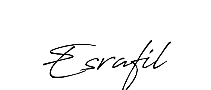 It looks lik you need a new signature style for name Esrafil. Design unique handwritten (Antro_Vectra_Bolder) signature with our free signature maker in just a few clicks. Esrafil signature style 7 images and pictures png