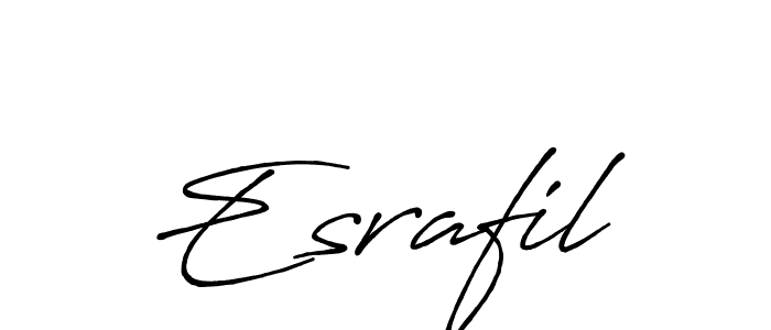 Design your own signature with our free online signature maker. With this signature software, you can create a handwritten (Antro_Vectra_Bolder) signature for name Esrafil. Esrafil signature style 7 images and pictures png