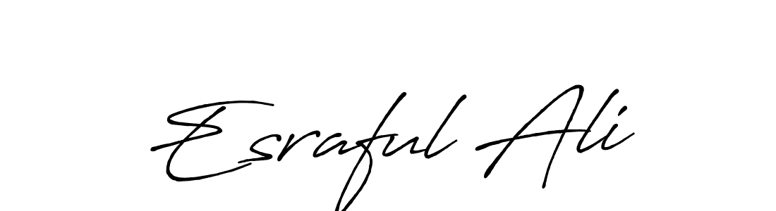 You should practise on your own different ways (Antro_Vectra_Bolder) to write your name (Esraful Ali) in signature. don't let someone else do it for you. Esraful Ali signature style 7 images and pictures png