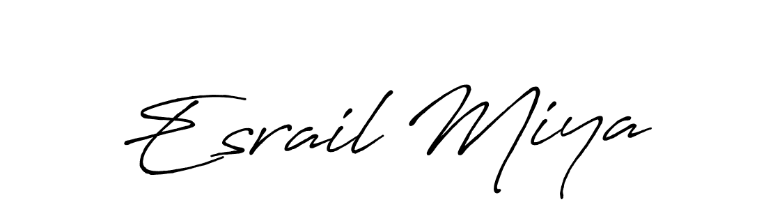 Design your own signature with our free online signature maker. With this signature software, you can create a handwritten (Antro_Vectra_Bolder) signature for name Esrail Miya. Esrail Miya signature style 7 images and pictures png