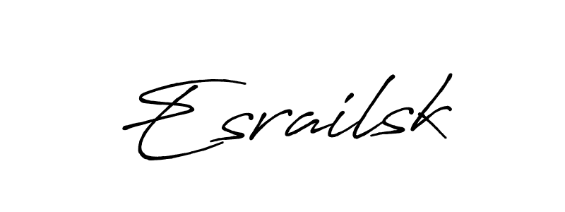 Create a beautiful signature design for name Esrailsk. With this signature (Antro_Vectra_Bolder) fonts, you can make a handwritten signature for free. Esrailsk signature style 7 images and pictures png